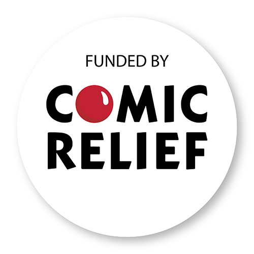 Funded by Comic Relief Logo
